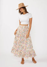 Load image into Gallery viewer, Convertible Floral Smocked Skirt - Cream/Dusty Lilac