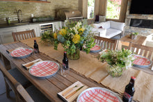 Load image into Gallery viewer, Plate & Pattern Red Plaid Preformed Plate Liners