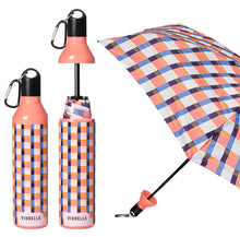 Load image into Gallery viewer, Vinrella Gingham Pink Water Bottle Umbrella