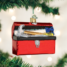 Load image into Gallery viewer, Old World Christmas Toolbox Ornament on a tree