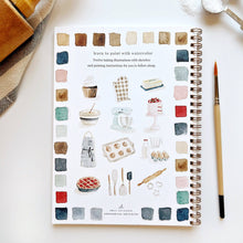 Load image into Gallery viewer, back of Baking Watercolor Workbook showing all images