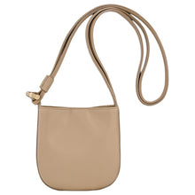Load image into Gallery viewer, Longchamp Le Roseau Sleek Small Leather Crossbody Bag in the color root light tan