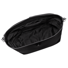 Load image into Gallery viewer, Longchamp Le Roseau Medium Leather Hobo Shoulder Bag - Black open showing interior