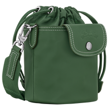 Load image into Gallery viewer, Longchamp Le Pliage Xtra Leather Bucket Bag - X-Small - British Green