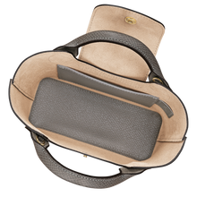 Load image into Gallery viewer, Longchamp Épure X-Small Leather Crossbody Tote Bag - Turtledove showing interior