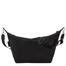 Load image into Gallery viewer, Longchamp Le Pliage Energy Crossbody Bag in Black showing silver zipper pulls and black removable straps