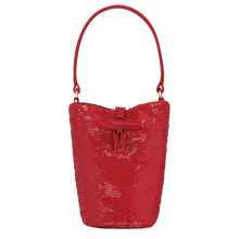 Load image into Gallery viewer, Longchamp Le Roseau Sparkling Handbag - Red