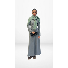 Load image into Gallery viewer, person holding the Longchamp Le Roseau Glossy S Leather Clutch Pouch
