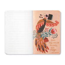 Load image into Gallery viewer, open journal with color insert with quote