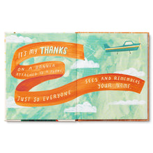 Load image into Gallery viewer, This Isn’t a Book (It’s My Thanks in Disguise) Book open paged with illustration and text