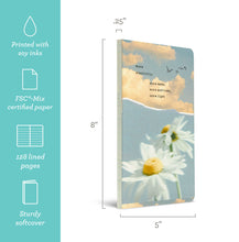 Load image into Gallery viewer, Graphic with journal information, printed with soy inks, FSC mix certified paper 128 lined pages sturdy softcover