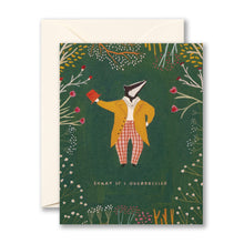 Load image into Gallery viewer, Card with well dress badger - reads Sorry if I overdressed