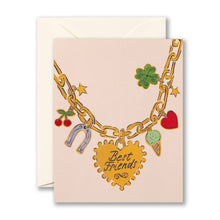 Load image into Gallery viewer, Best Friends Friendship Card with illustration of charm bracelet
