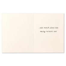 Load image into Gallery viewer, open card reads ...and most loved dad. Happy Father’s Day.