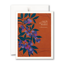 Load image into Gallery viewer, …taste the joys of life in abundance. - Epicurus Birthday Card with envelope