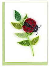Load image into Gallery viewer, Quilled Ladybug Gift Enclosure Mini Card