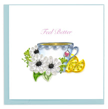 Load image into Gallery viewer, Quilled Feel Better Greeting Card test reads Feel Better