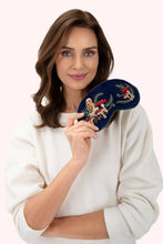 Load image into Gallery viewer, person holding Powder Luxury Lavender Eye Mask - Woodland Owl