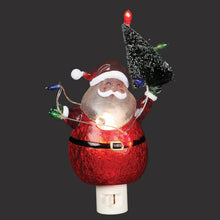 Load image into Gallery viewer, Red Santa Claus and Tree Nightlight - 6.5"