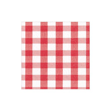 Load image into Gallery viewer, Caspari Gingham Red Triple-Ply Paper Napkins