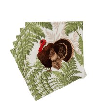 Load image into Gallery viewer, Caspari Turkey Among Ferns Paper Napkins