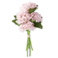 Load image into Gallery viewer, Real Touch 13 Inch Hydrangea Bundle - 6 Stems pink