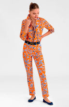 Load image into Gallery viewer, person in Gretchen Scott Designs Stunning Stippling Boyfriend Shirt and pants