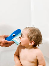 Load image into Gallery viewer, kid playing with Bath Biters Shark Bath Sponge