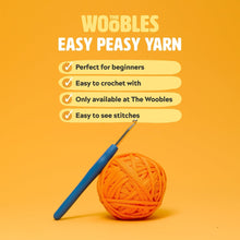 Load image into Gallery viewer, graphic perfect for beginners easy to crochet with only available at the woobles easy to see stitches