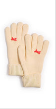 Load image into Gallery viewer, Bow Ring Glove in cream with a red bow