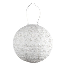Load image into Gallery viewer, Soji Stella Deco Globe - 12" Solar Lantern White