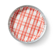 Load image into Gallery viewer, Plate & Pattern Red Plaid Preformed Plate Liners