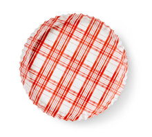 Load image into Gallery viewer, Plate & Pattern Red Plaid Preformed Plate Liners