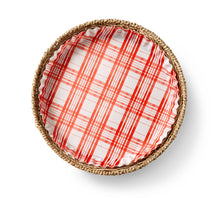 Load image into Gallery viewer, Plate & Pattern Red Plaid Preformed Plate Liners