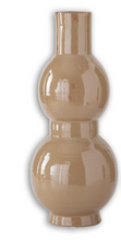 Load image into Gallery viewer, Light Brown Ceramic Double Bubble Vase