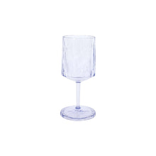 Load image into Gallery viewer, Stemmed wine glass with textured blue Polycarbonate