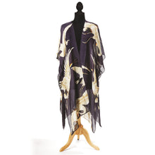 Load image into Gallery viewer, Heron Charcoal Long Kimono on a mannequin