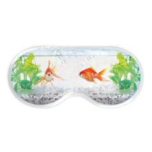 Load image into Gallery viewer, eye mask that looks like a fish tank with goldfish