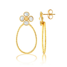 Load image into Gallery viewer, Capucine de Wulf Berry Clover Teardrop Earrings photographed to show the post and backing