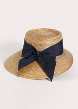 Load image into Gallery viewer, Joliet Hand-woven Straw Sun Hat with black bow
