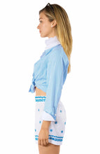 Load image into Gallery viewer, Gretchen Scott Designs Pique All Day Pinstripe Shirt - FINAL SALE