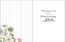 Load image into Gallery viewer, Wedding Greeting Card - Shower Flowers and Bird