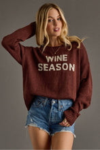 Load image into Gallery viewer, Burgundy Wine Season Lightweight Sweater