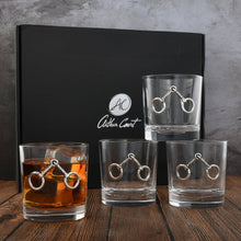 Load image into Gallery viewer, Arthur Court Equestrian Bit Bar Glasses Set of 4