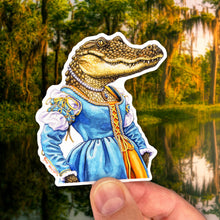 Load image into Gallery viewer, Vinyl Sticker - Swamp Royalty (Fancy Alligator)
