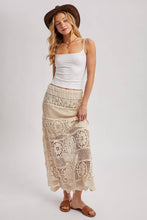 Load image into Gallery viewer, Sheer Crochet Knit Midi Skirt