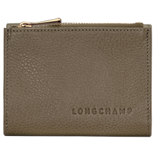 Load image into Gallery viewer, brown wallet with gold zipper