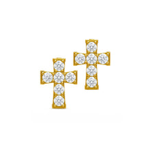 Load image into Gallery viewer, Crislu Cross Stud Earrings - Small