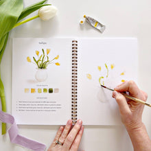 Load image into Gallery viewer, person painting tulips in a vase