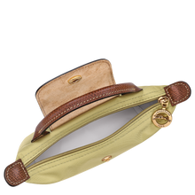 Load image into Gallery viewer, Longchamp Le Pliage Original Pouch w/ Handle - Pistachio view from above showing white interior